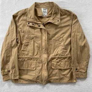 Madewell Prospect Jacket Women's Utility Canvas Field Coat Saharan Tan Medium